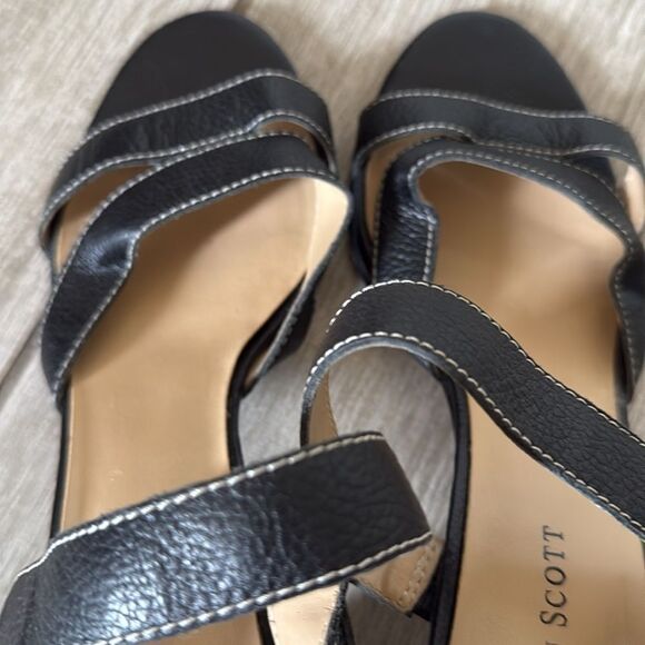 Karen Scott Women’s‎ Adriana Leather Strappy Sandals 9.5 Black - Picture 8 of 11